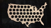 Карта США из пробкового дуба для пивных крышек