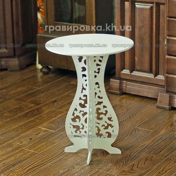 Журнальный столик из дерева белый, белый свадебный столик