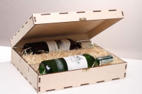 Подарочная коробка из дерева (фанеры) для бутылок