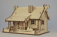 Игрушки из фанеры - макет деревянного дома